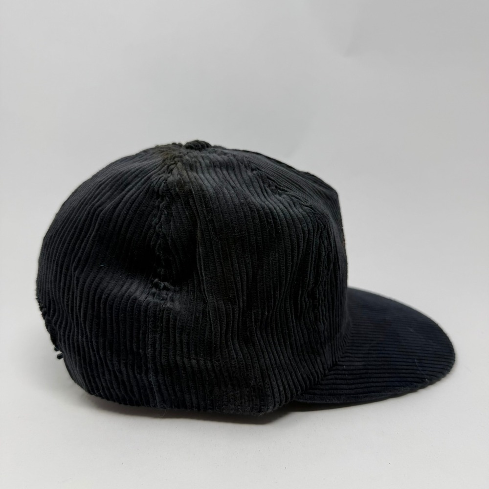 Vintage Fighting Illini Hat Mens Black Corduroy Snapback USA Made NCAA - Picture 5 of 7